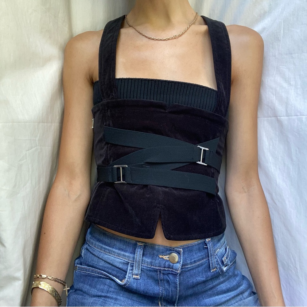 Black velvet top